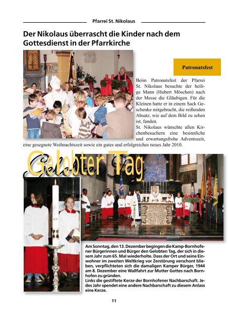 Pfarrbrief Weihnachten 2009 - St. Nikolaus Kamp-Bornhofen