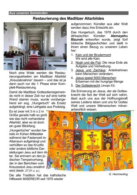 unsere gottesdienste - Kirchenkreis Oderbruch