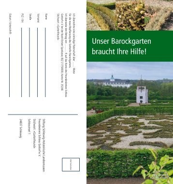 Unser Barockgarten braucht Ihre Hilfe! - Schloss Gottorf