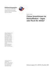 Chinas Investitionen im Rohstoffsektor – Segen oder Fluch ... - SWP