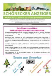 Aktuelle Ausgabe Nummer 1 - Stadt Schöneck