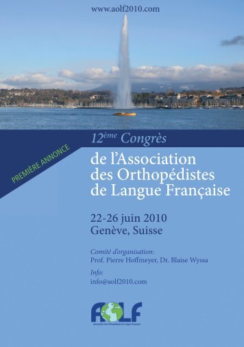 de l'Association des Orthopédistes de Langue Française - Société ...