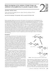 Kinetic investigations of the oxidation of Methyl Orange and ...