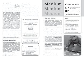 Medium Medium Medium - KIK - Kölner Institut für Kulturarbeit und ...