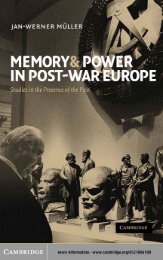 Memory and Power in Post-War Europe: Studies in the Presence of ...