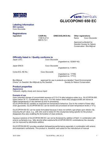 GLUCOPON® 650 EC
