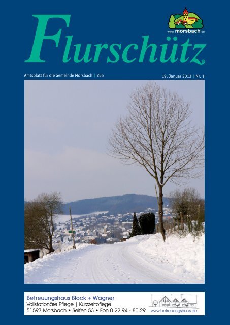 Ausgabe 255 vom 19.01.2013 - Gemeinde Morsbach