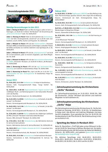 Ausgabe 255 vom 19.01.2013 - Gemeinde Morsbach