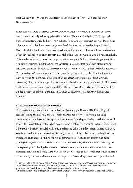 PDF (Whole Thesis) - USQ ePrints - University of Southern ...