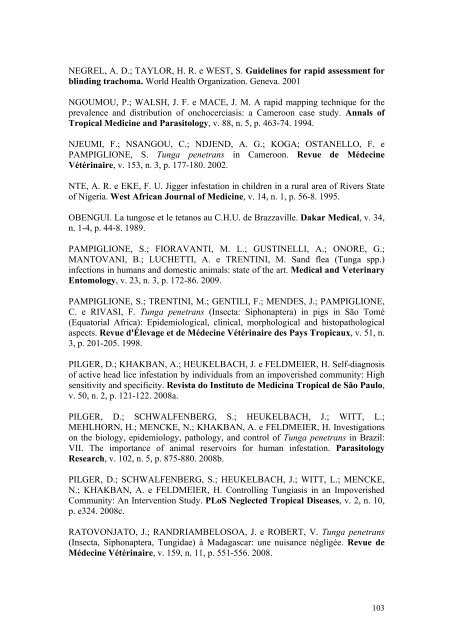 Tungíase: doença negligenciada causando patologia grave