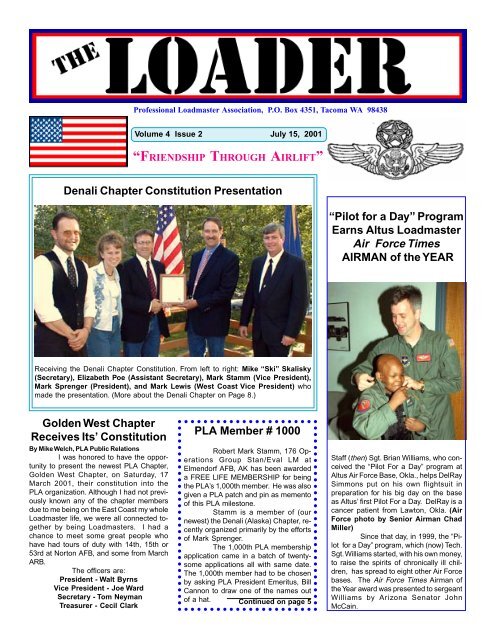 Pilot for a Day - Professional Loadmaster Association