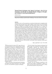 Skeletal Muscle Pathology after Spinal Cord Injury: Our 20 Year ...