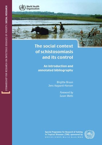 The social context of schistosomiasis and its control - World Health ...