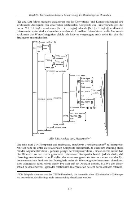 Aspekte der morphologischen Analyse des Deutschen - Universität ...