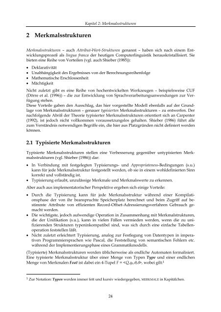 Aspekte der morphologischen Analyse des Deutschen - Universität ...