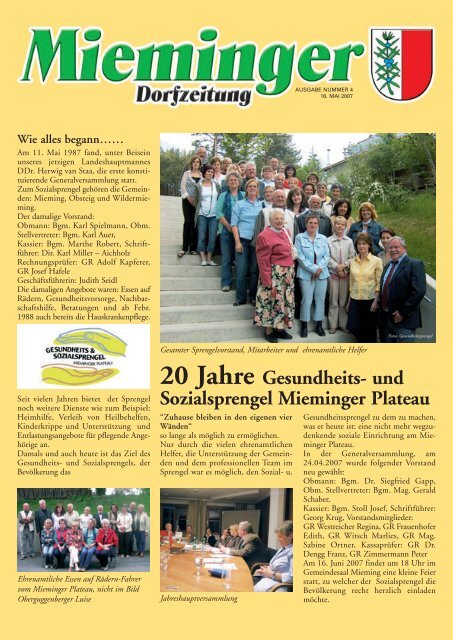 Mieminger Dorfzeitung Mai 2007 - Gemeinde Mieming