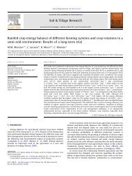 Rainfed crop energy balance of different farming systems and crop ...