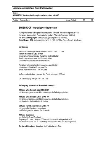lv swissroof xxl - Glas Trösch Beratungs-GmbH