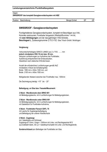 lv swissroof l - Glas Trösch Beratungs-GmbH