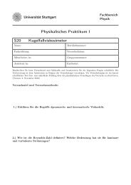 Physikalisches Praktikum I S20 Kugelfallviskosimeter - am ...