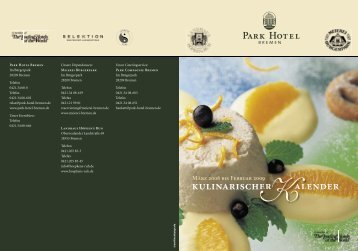 Park Hotel Bremen - Kulinarischer Kalender 2008