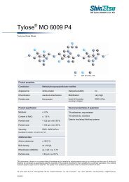 Tylose MO 6009 P4 - SE Tylose® GmbH & Co. KG
