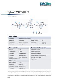 Tylose MH 15002 P6 - SE Tylose® GmbH & Co. KG