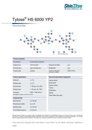 Tylose HS 6000 YP2 - SE Tylose® GmbH & Co. KG