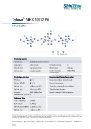 Tylose MHS 10012 P6 - SE Tylose® GmbH & Co. KG
