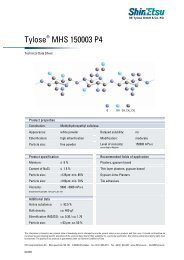 Tylose MHS 150003 P4 - SE Tylose® GmbH & Co. KG