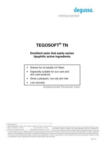 TEGOSOFT TN_e - Quetzal Quimica