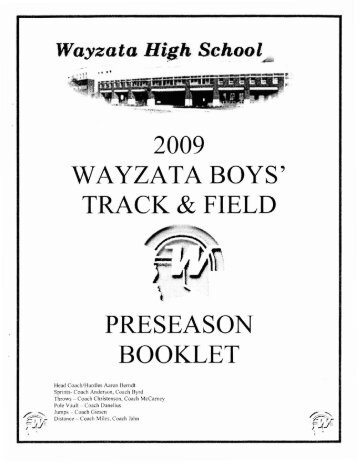 wayzata boys' track & field preseason booklet - Wayzata Public ...