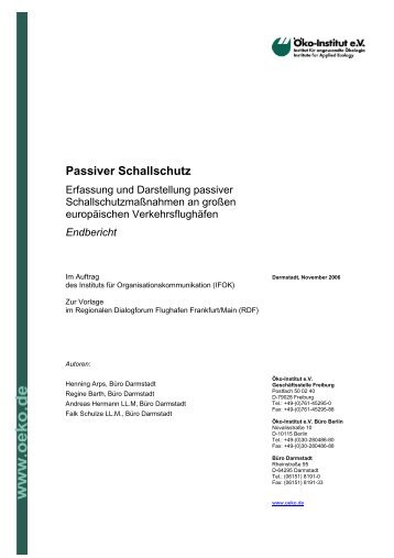 Passiver Schallschutz - Öko-Institut eV