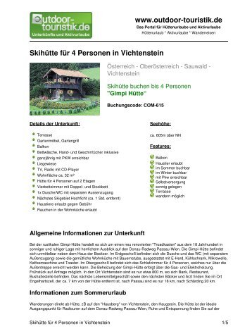 Skihütte für 4 Personen in Vichtenstein - Outdoor-Touristik