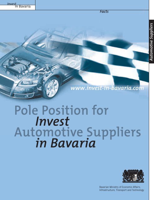 Pole Position for Automotive Suppliers Invest in Bavaria