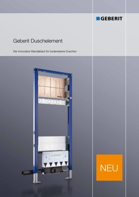 Neuheitenflyer Geberit Duschelement