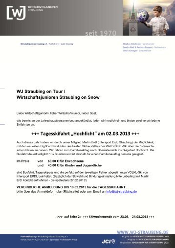 Tagesskifahrt „Hochficht“ am 02.03.2013 - WJ Straubing