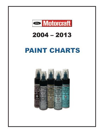 2004 - 2013 Paint Charts - FCSD Chemicals and Lubricants