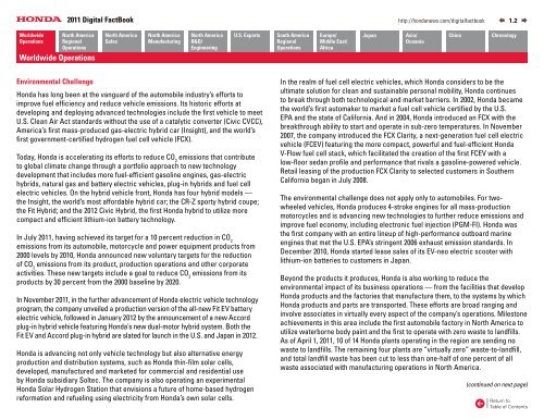 2011 Digital Fact Book - Honda