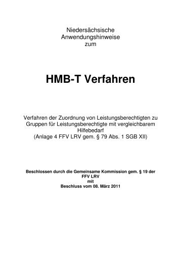 Anwendungshinweise HMB-T Verfahren