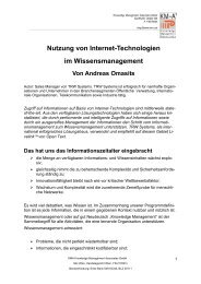 Andreas Omasits, Nutzung von Internet-Technologien im ... - KMA