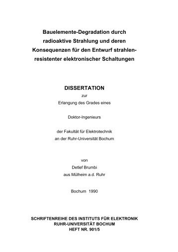 Bauelemente-Degradation durch radioaktive Strahlung ... - brumbi.de