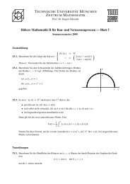 Höhere Mathematik II für Bau- und Vermessungswesen — Blatt 5