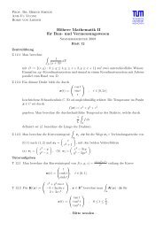 Höhere Mathematik II für Bau- und Vermessungswesen