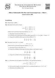 Höhere Mathematik II für Bau- und Vermessungswesen — Blatt 6