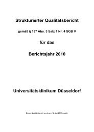 Strukturierter Qualitätsbericht für das Berichtsjahr 2010 ... - Kliniken.de