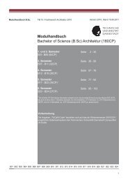 Modulhandbuch Bachelor of Science (B.Sc) Architektur (180CP)