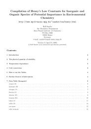 Compilation of Henry's Law Constants for Inorganic and Organic ...