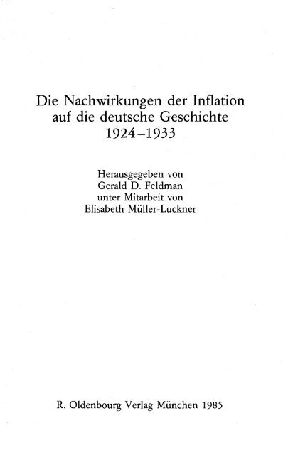 Schriften des Historischen Kollegs - Kolloquien 6 - Historisches Kolleg