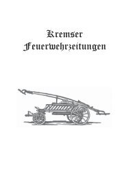 Kremser Feuerwehrzeitungen - Freiwillige Feuerwehr Krems/Donau